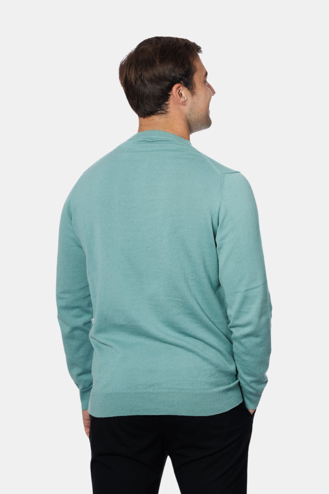 CLASICO RONDE HALS SWEATER - AQUA