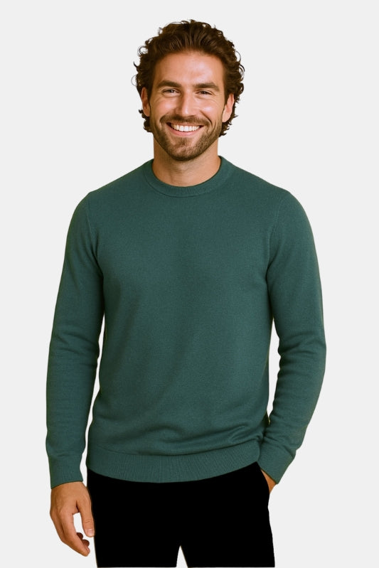 CLASICO RONDE HALS SWEATER - GREEN