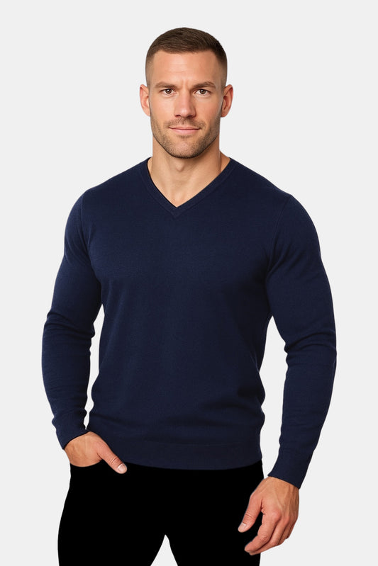 SERANZA V-HALS SWEATER - ROYAL BLUE